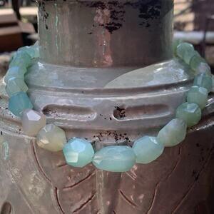 Jay King Necklace Light Blue Chalcedony w/ Irregular Shape Stones Graduating DTR